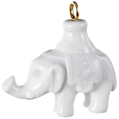Anhänger Elefant Weiß, H 3,4 cm