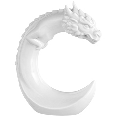 Chinesisches Tierkreiszeichen Drache, Weiß, H 12,5 cm