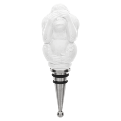 Flaschenverschluss, "MEISSEN Bottle Tops", Affe nichts sehen, Weiß, H 13,5 cm