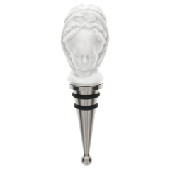 Flaschenverschluss, "MEISSEN Bottle Tops", Dame mit Rüschenhaube, Weiß, H 11 cm