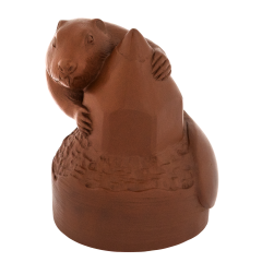 Beaver Sharpener, Boettger Stoneware, H 9 cm
