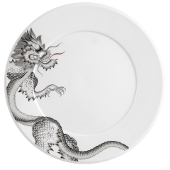 Speiseteller, Ming Dragon, schwarz, Form "Vitruv", Ø 29 cm