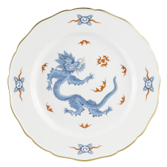 Speiseteller, Form "Neuer Ausschnitt", Ming-Drache, blau, Ø 28 cm