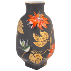 Vase II, Passisonsblume & Kolibris, Lim. 15, Form "Nova", H 34 cm