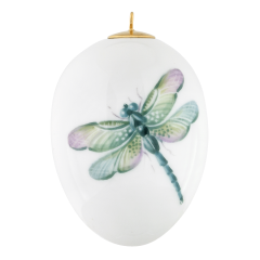 Osterei, groß, Libelle, grün, H 7 cm
