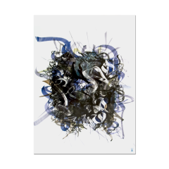 Wandbild Unikat "Untitled", Unikat Khaled Al-Saai, 76 x 56 cm