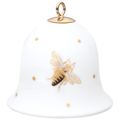 Miniatur-Glocke, Bienen mit Goldpunkten, H 5 cm