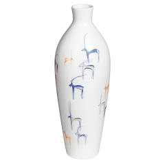 Vase "Springböcke", H 38,5 cm