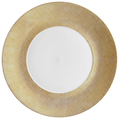 Speiseteller, groß, Form "MEISSEN® Cosmopolitan", Mesh, gold, Ø 30 cm
