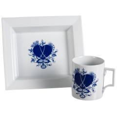 Homeoffice-Set, 2-tlg., Henkelbecher, Vide-Poche, "Blue Passion"