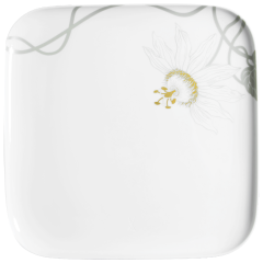 Speiseteller, groß, Form "Nova", Passionsblume, 30 x 30 cm