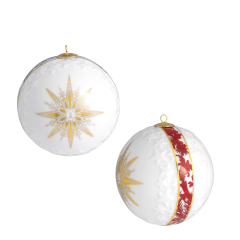 Kugel-Set, 2-tlg ., "Meissen Christmas Star", rot