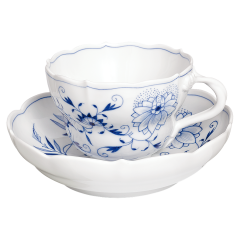 Kaffeetasse, Form "Neuer Ausschnitt", Zwiebelmuster, kobaltblau, weißer Rand, V 0,2 l