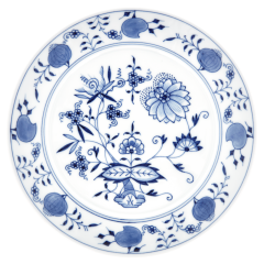 Vorspeise- und Dessertteller, Form "No 41", Zwiebelmuster, kobaltblau, weißer Rand, Ø 22 cm