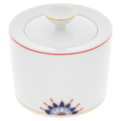 Zuckerdose, Form "No 41", Noble Blue, Blütenknospen, Blütenzweige, H 7,5 cm