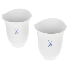 Becher-Set, 2-tlg., Form "Wellenspiel Pur", Markenzeichen Meissen, kobaltblau