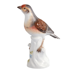 Vogel Hänfling, Bunt staffiert, H 13 cm