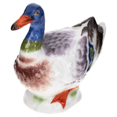 Vogel Ente, Bunt staffiert, H 10 cm