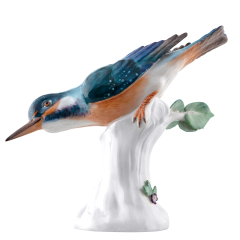 Vogel Eisvogel, Bunt staffiert, H 15 cm