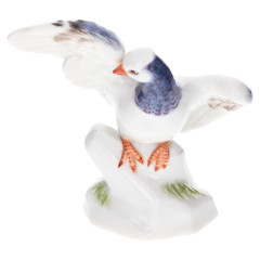 Vogel Taube, Bunt staffiert, H 5 cm