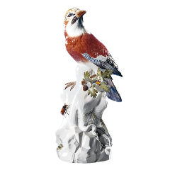 Vogel Eichelhäher, Bunt staffiert, H 39 cm