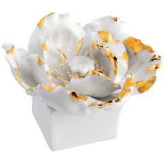 Tischblume, Mohn, Gold staffiert, H 5 cm