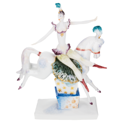 Circus Equestrian Artiste, Coloured with gold