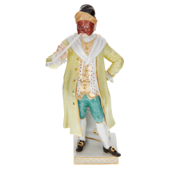 Cortesan, Bunt und gold staffiert