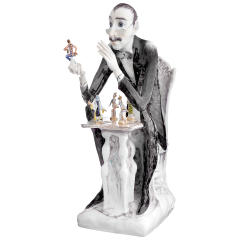 Der Sammler, Bunt und gold staffiert, H 36 cm