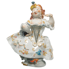 Zwergin (von Zwerg 73321), Bunt und gold staffiert, Limitierte Meisterwerke, H 19 cm