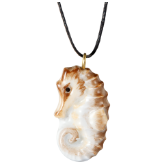 Anhänger "Natur leicht" Halbrelief Seepferd, 3,5 x 1,8 cm