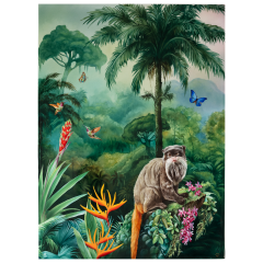 Wandbild Amazonas, Schnurrbarttamarin, Lim., 75 x 55 cm