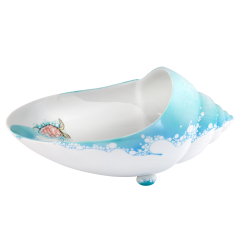 Muschelschale "Blaue Lagune", Lim. 25, 19,5 x 28,5 cm
