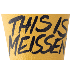 Manschette zu Coffee to go Becher groß, "THIS IS MEISSEN", gold
