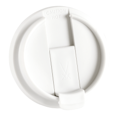 Kunststoffdeckel zu Coffee to go Becher, porzellanweiß