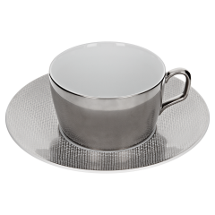 Teetasse, Form "MEISSEN® Cosmopolitan", Mesh, platin, V 0,2 l