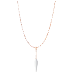 Collier Bloom Collection, 925 Silber rosé vergoldet, bestehend aus einer Kette, Länge 63 cm und einem Anhänger einer Knopse aus Po