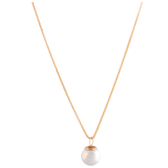 Collier Pearl Collection Pure White kurz, 750 Roségold, bestehend aus Zopfkette, Länge 45 cm mit Zwischenöse bei 42 cm, und Anhäng