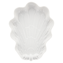 Dish, shell-shaped, Shape "Swan Service", white, L 16 cm