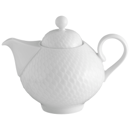 Ölkännchen, Form "Wellenspiel Relief", Weiß, H 10 cm