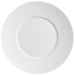 Bread- and Butter Plate, Shape "No 41 Waves Relief", white, Ø 17 cm