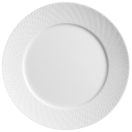 Starter und Dessert Plate, Shape "No 41 Waves Relief", white, Ø 22 cm