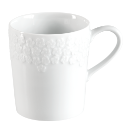 Mug, blossom relief, Royal Blossom, white, Shape "No 41", V 0,25 l