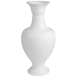 Vase, Weiß, H 45 cm