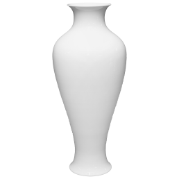 Vase, Weiß, H 47 cm