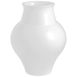 Vase, Weiß, H 44 cm
