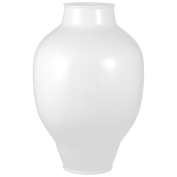 Vase, Weiß, H 56 cm