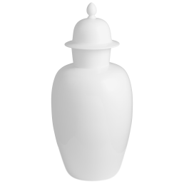 Vase, Weiß, H 53 cm