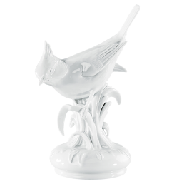 Vogel Haubenmeise, Weiß, H 16 cm