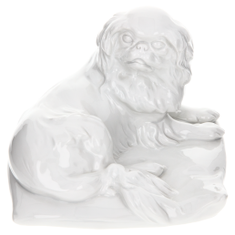 Hund Japan Chin auf Kissen, Weiß